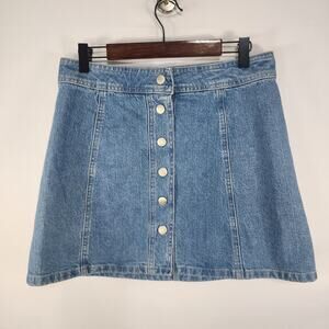 Madewell Stretch Denim A-Line Mini Skirt in Miller Wash